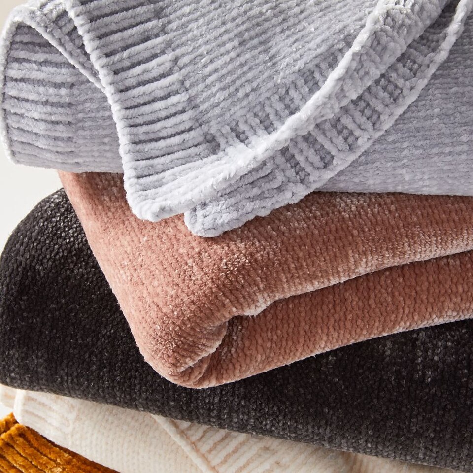 Luxe Chenille Throws west elm United Kingdom